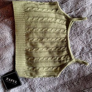 Zaful Green Crop Top - size small